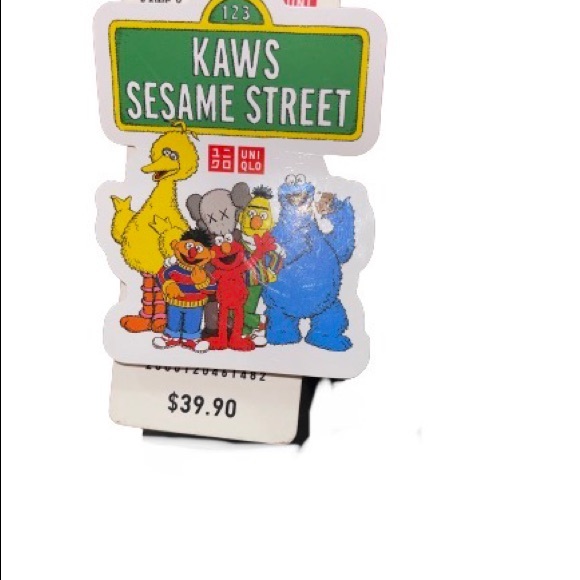 KAWS Uniqlo Sesame Street ELMO Plush Doll Dead Stock Limited Edition NWT - Picture 6 of 6